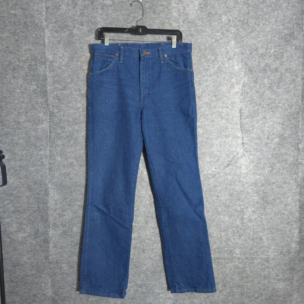 Wrangler 936PWD Jeans Mens 32x32 Blue Cowboy Cut Original Fit Straight Leg Denim